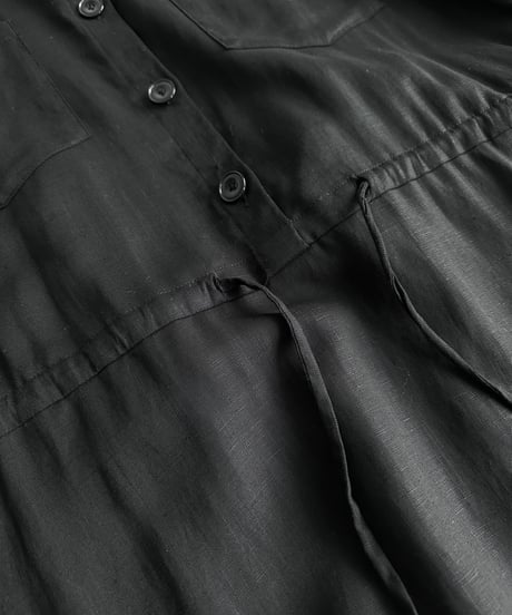 【FINE】tencel linen shirt dress