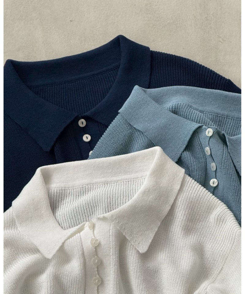 half sleeve knit polo / 3color | F A S H I R U