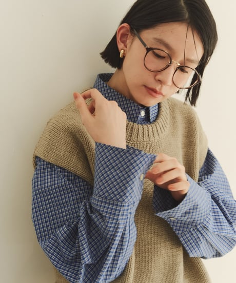 bias pocket check shirts/2color