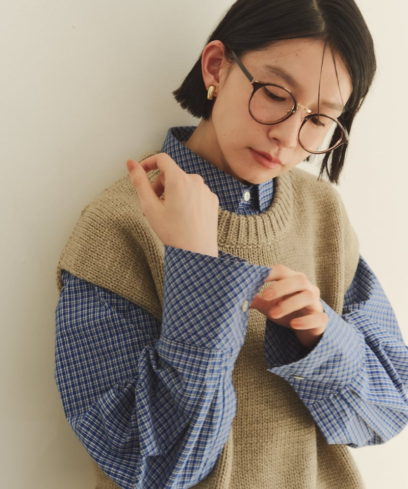 bias pocket check shirts/2color | F A S H I R U bias pocket check shirts/2color | F A S H I R U