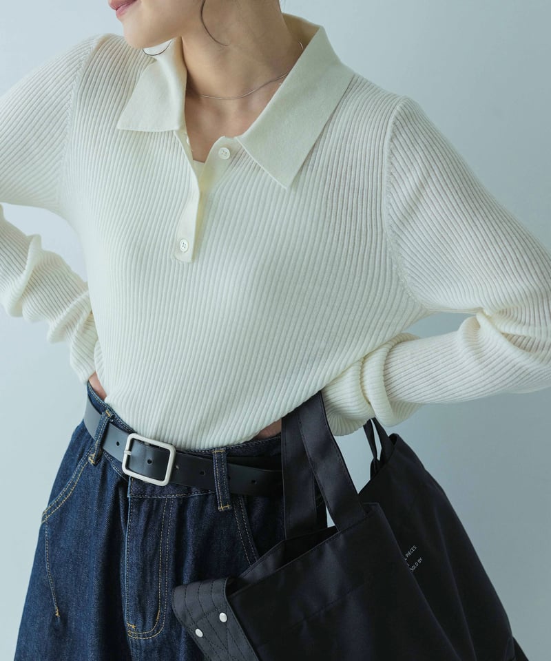 wool blend polo knit sweater/3color | F A S H I