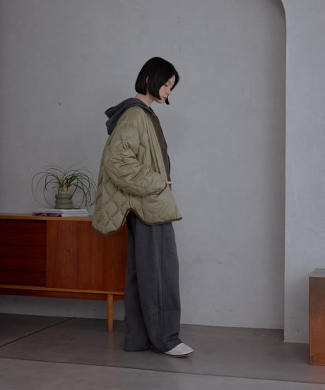 layered hem hoodie top（セットアップ対応）