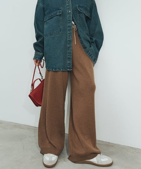 【FINE】bicolor switching wool pants/3color/2size
