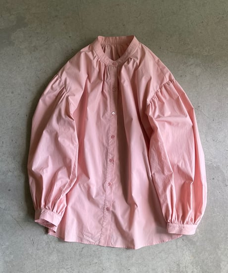 stand collar volume sleeve blouse/2color
