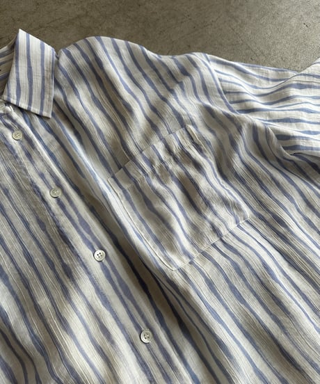【FINE】rayon stripe over shirt