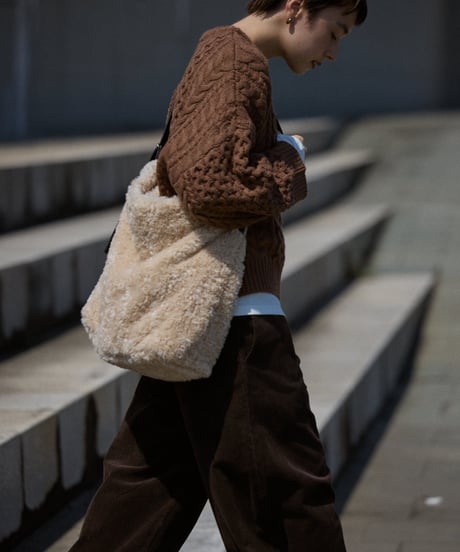 wool blend aran knit/5color
