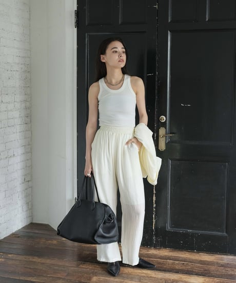 cotton rib american sleeve tank top（japan made）/2color