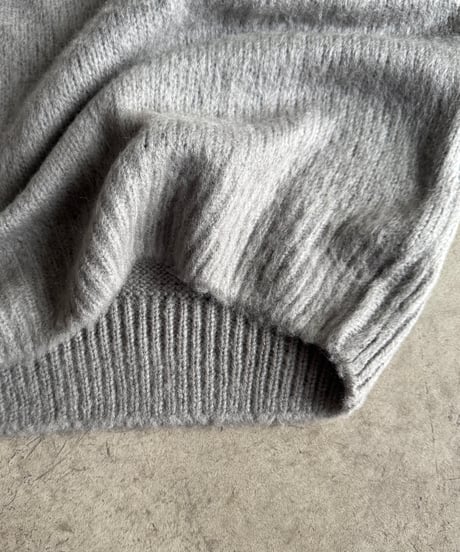 V neck mohair blend mixed color knit/4color