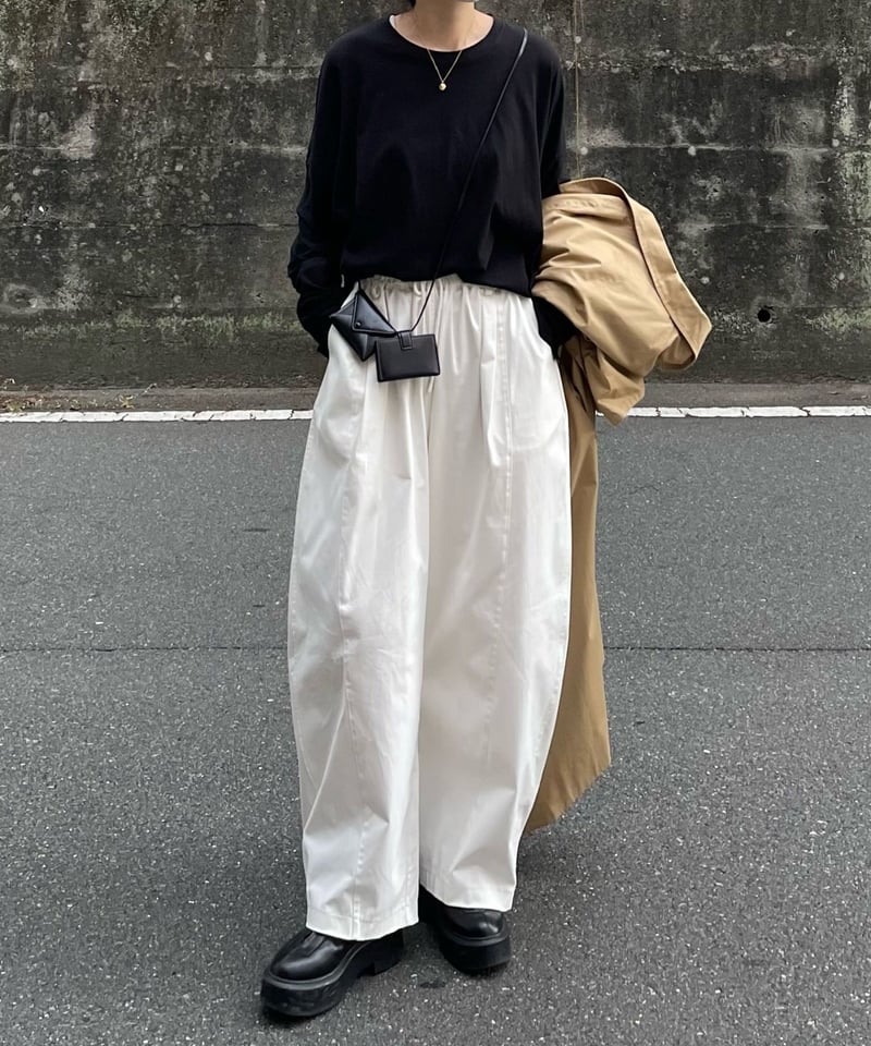fashiru smoothcotton loose tapered pants