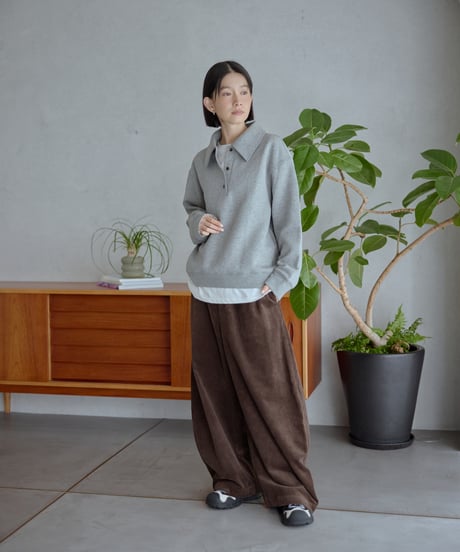 puffy touch polo top/2color