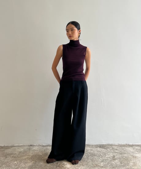【FINE】wool sleeveless knit tank / 4color