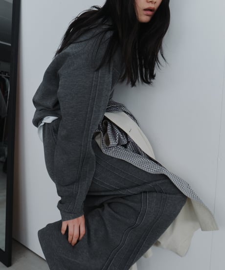 pin tuck sweatshirt / 2color（セットアップ対応）