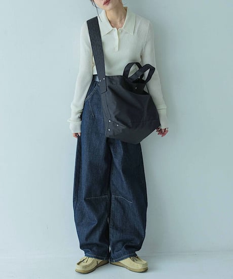 wool blend polo knit sweater/3color