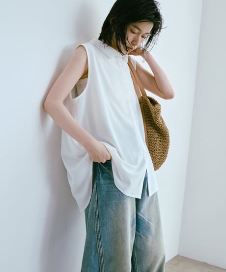 soft sleeveless airy blouse