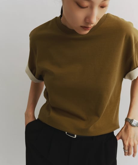 【FINE】double layer roll-up tee/3color