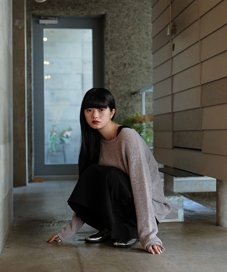 loose mesh knit / 2color