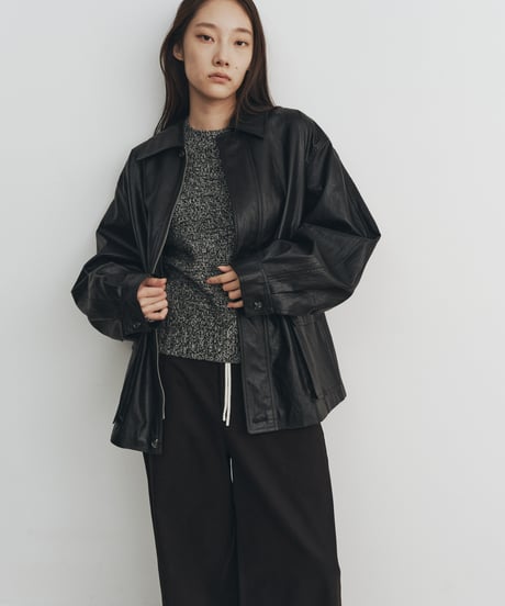【FINE】synthetic leather jacket/3color ＜送料無料＞