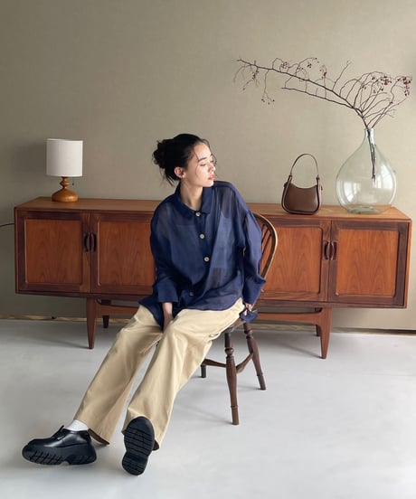 soft sheer blouse/2color