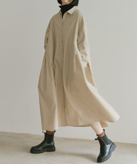 flared shirt op/2color