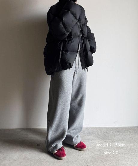 【FINE】low west bulky curve sweat pants/3size