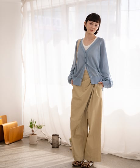 sheer knit cardigan