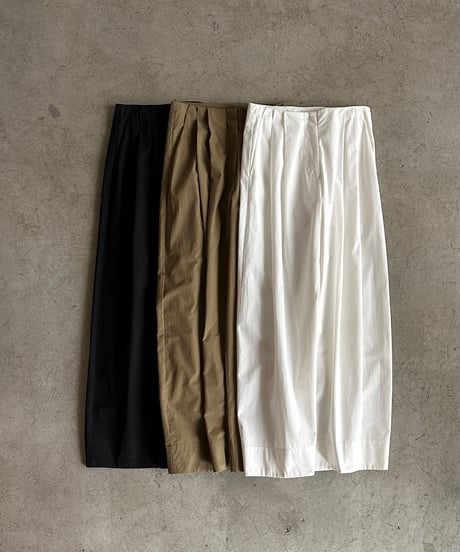 【予約】tucked wide cotton pants / 2size / 3color
