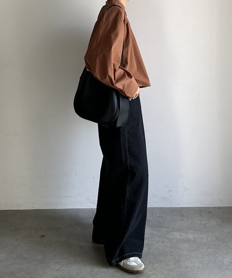 collarless volume sleeve blouse/2color