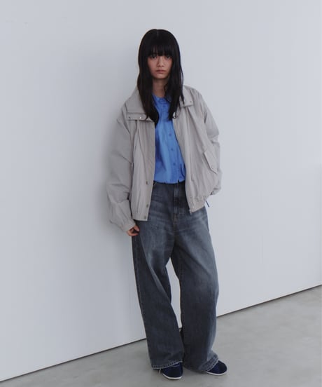 drawstring collar blouson / 2color