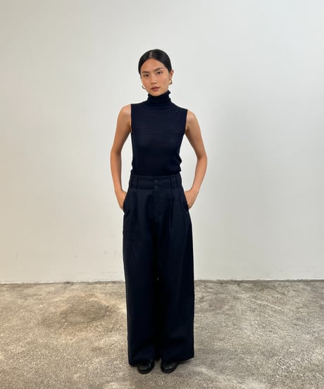 【FINE】wool sleeveless knit tank / 4color