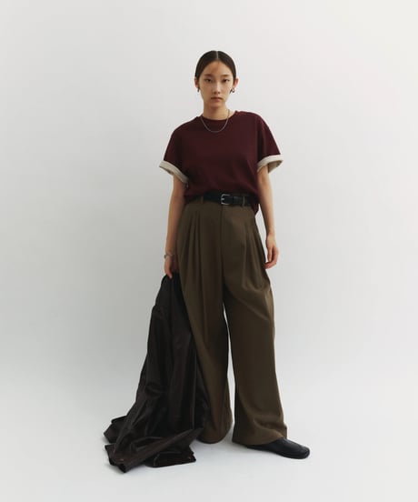 【FINE】double layer roll-up tee/3color