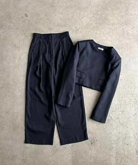 collarless jacket set up/3color/2size