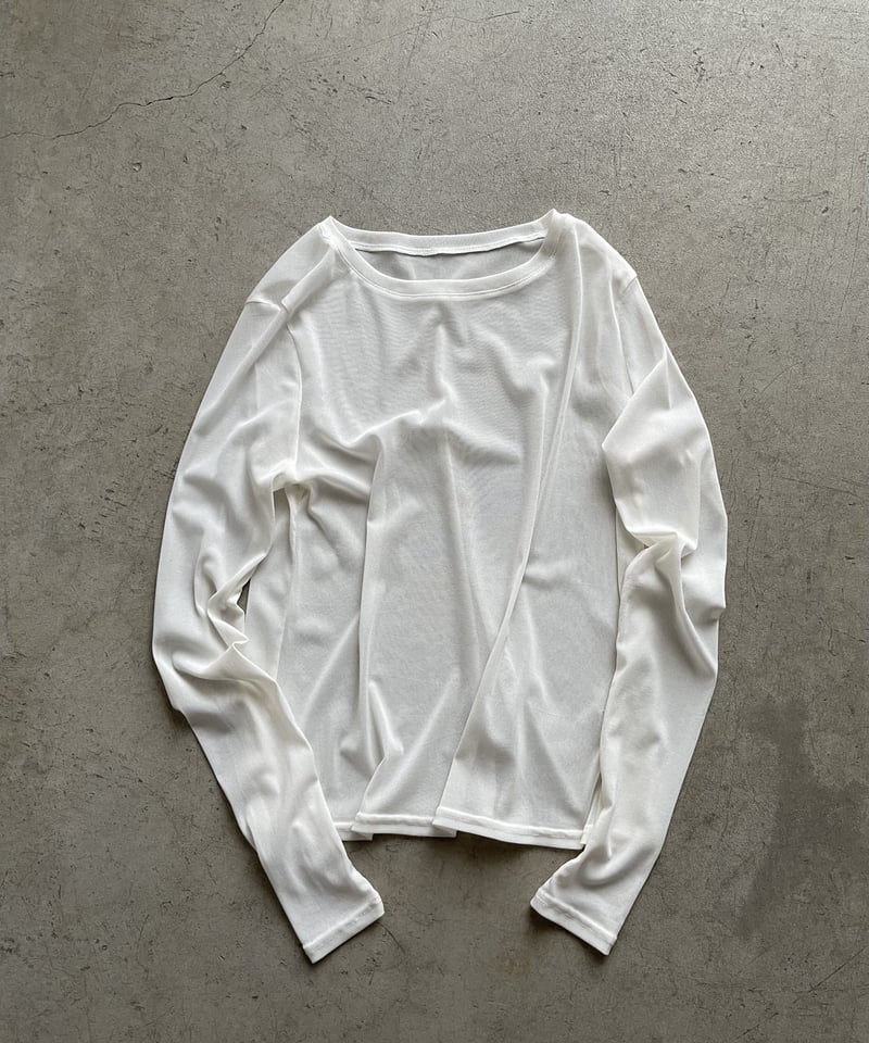 fashiru drawst pullover ホワイト power net sheer pullover/4color | F A S H I R U
