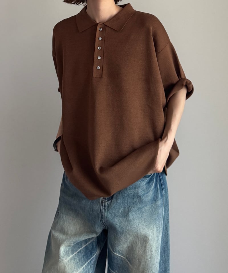 トップス orimi 24ss GLITTER KNIT POLO size2 トップス orimi 24ss GLITTER KNIT POLO size2 Orimi 24SS