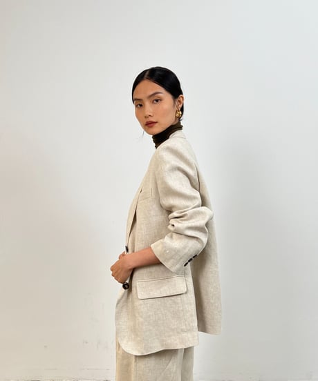 【FINE】linen tailored jacket / 2color