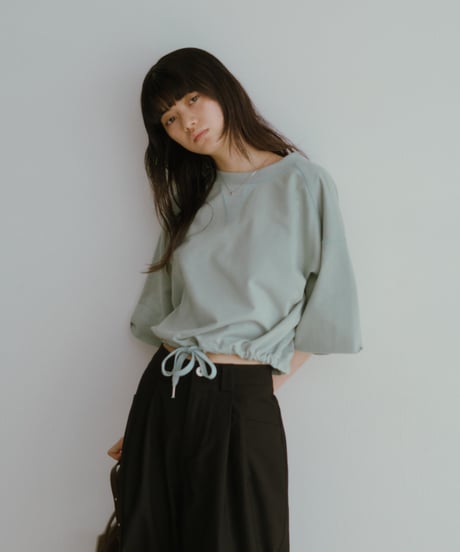 drawstring sweat tee／3color