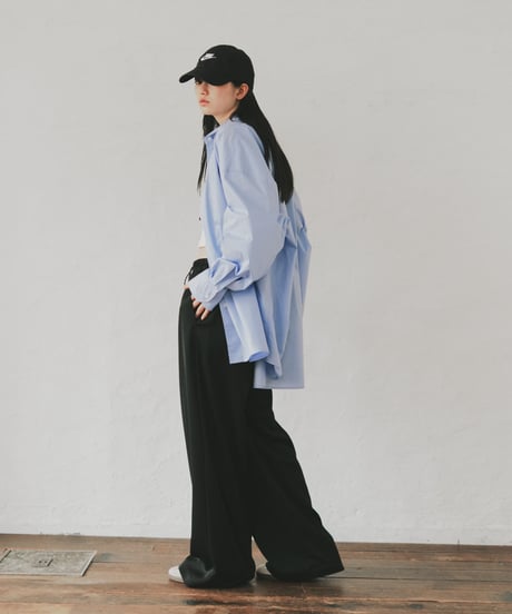 oversized blue shirt