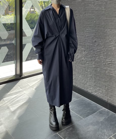 waist design shirt dress/2color