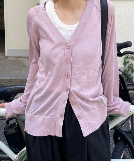 sheer knit cardigan