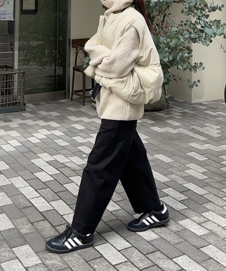 wide tapered pants/3colors