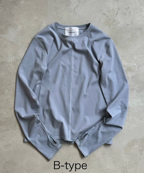 simple long sleeve T / 2type / 6color