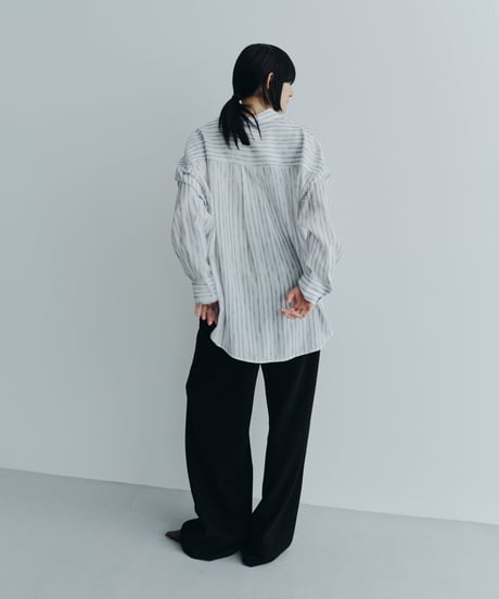 【FINE】rayon stripe over shirt