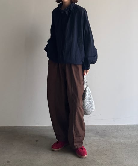 gather stand collar track jacket / 2color