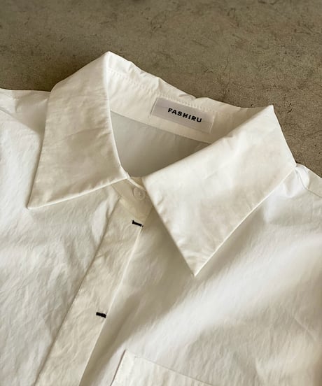 nylon cropped shirt/2color