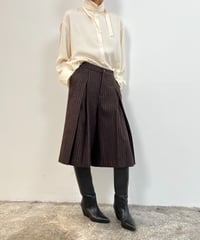 【FINE】pinstripe wide culotte shorts/3size/2color
