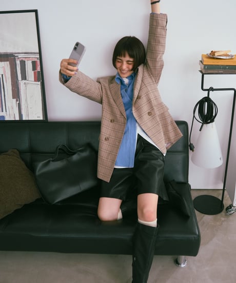 check suit jacket/2color