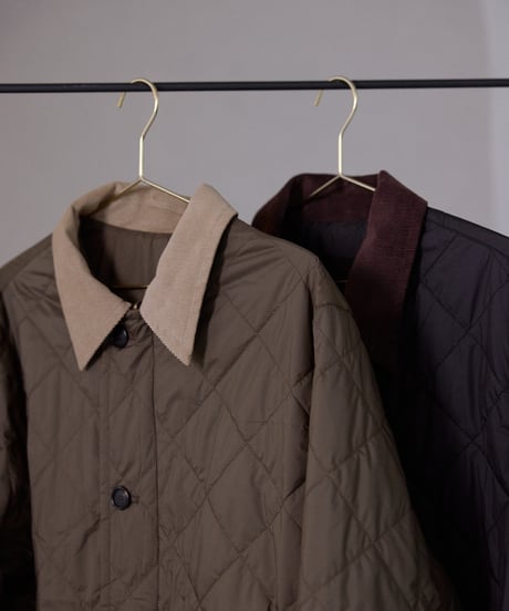 【Set A】quilted corduroy collar jacket/2color