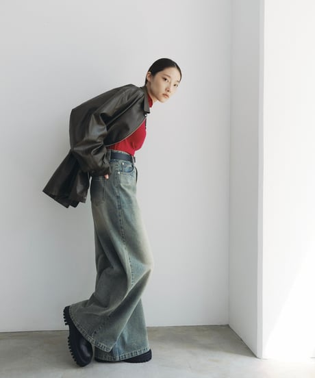 【FINE】wide leg buggy jeans/2color/2size