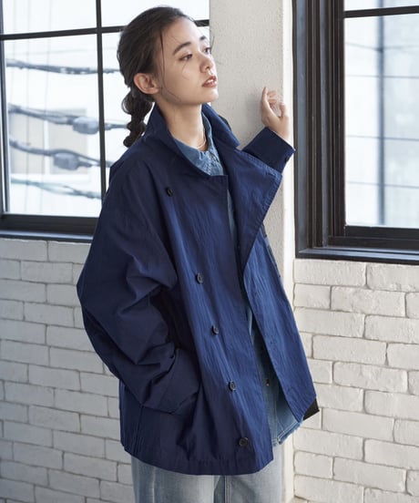 stand collar coverall/3color