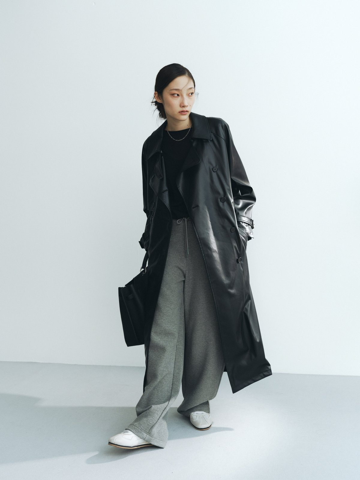 FINE】synthetic leather trench coat＜送料無料＞ | F A