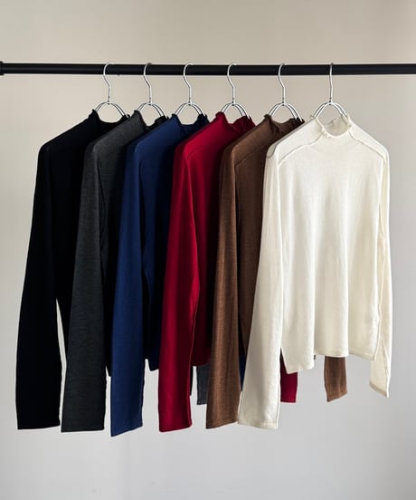 【FINE】high neck knit sweater/6color